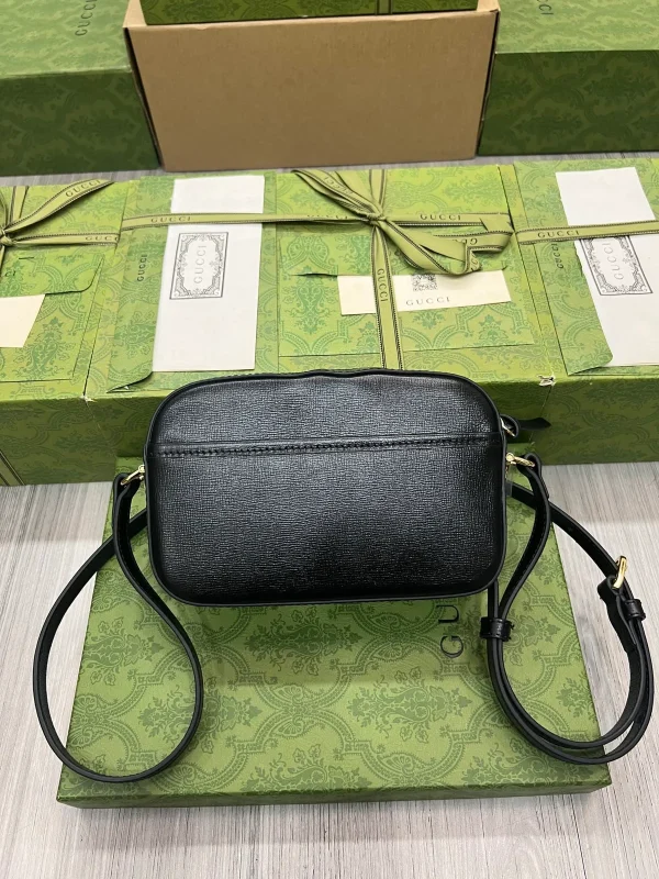 GUCCI Horsebit 1955小號米棕帆布肩揹包-760196：圖片 4