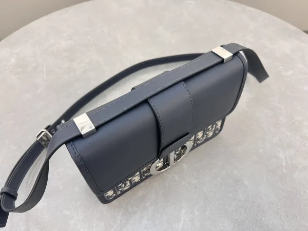 Dior 30 Montaigne 藍色皮革斜背包中號MM-M9203：圖片 7