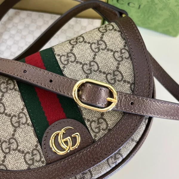 GUCCI Ophidia米棕皮革肩揹包-757309：圖片 7