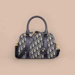 Dior D-Vibe 藍色皮革斜挎包中號MM-M1340