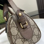 GUCCI Ophidia米綠帆布手提包-781490：圖片 7