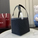 GUCCI Totissima小號黑色帆布手提包-788211：圖片 3