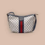 GUCCI Ophidia小號米棕帆布斜揹包-598125