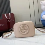 GUCCI Blondie迷你紅色滑面皮革斜揹包-820429：圖片 2