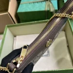 GUCCI Ophidia米白帆布斜揹包-764960：圖片 7