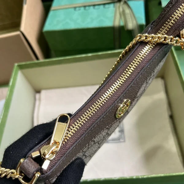 GUCCI Ophidia米白帆布斜揹包-764960：圖片 7
