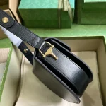 GUCCI Horsebit 1955米棕帆布肩揹包-760191：圖片 5
