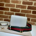 GUCCI 馬銜扣1955馬銜黑色皮革斜揹包-658574：圖片 4