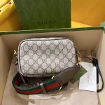 GUCCI Ophidia米棕帆布斜挎包-746308：圖片 9