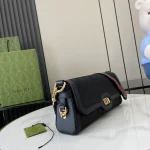 GUCCI Luce黑色帆布肩揹包-786027：圖片 3