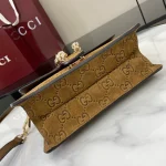 GUCCI Dionysus棕色麂皮斜揹包-813400：圖片 5