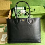 GUCCI Ophidia中黑色皮革手提包-739730：圖片 2