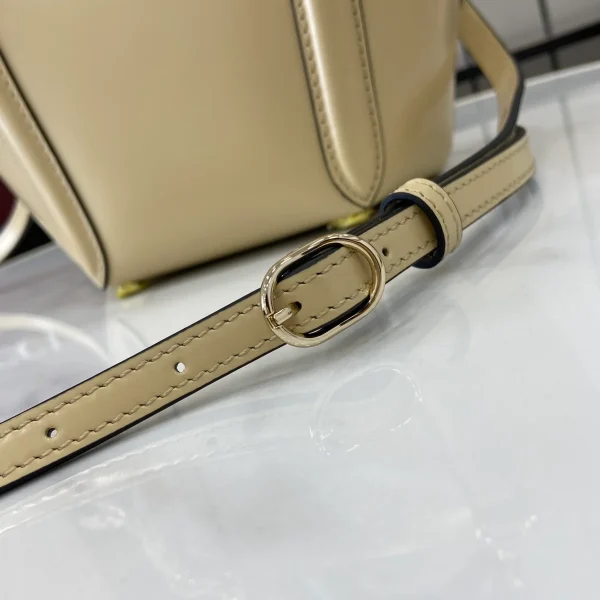 GUCCI Bamboo竹製米白皮革手提包-805832：圖片 12