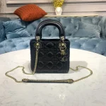 Dior Lady mini 黑色斜挎包mini-M0505：圖片 2