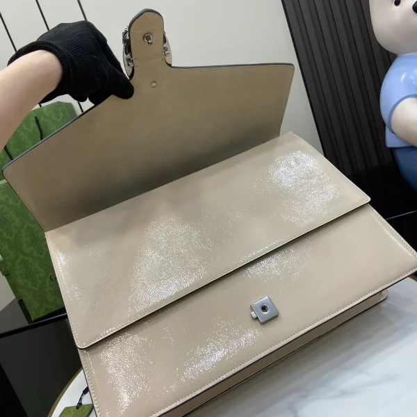 GUCCI Dionysus大號灰漆皮肩揹包-795003：圖片 8
