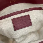 GUCCI Horsebit 1955迷你紅色皮革肩揹包-815205：圖片 10