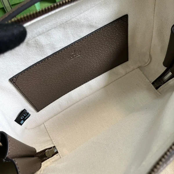 GUCCI Ophidia米棕帆布斜揹包-739392：圖片 8