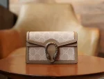 GUCCI Dionysus白色皮革斜揹包-476432：圖片 2