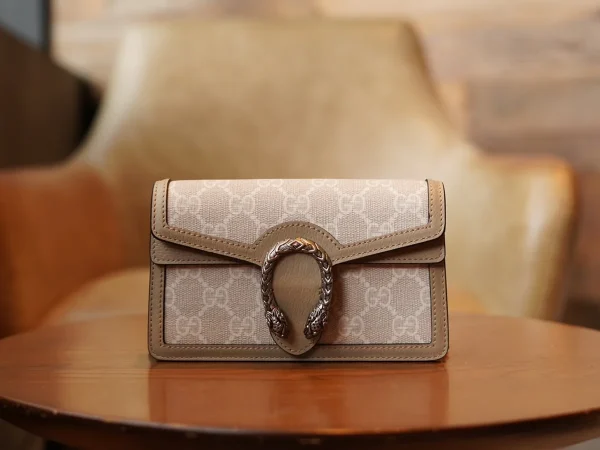 GUCCI Dionysus白色皮革斜揹包-476432：圖片 2
