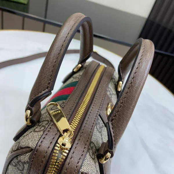 GUCCI Ophidia米綠帆布手提包-781490：圖片 8
