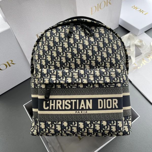 Dior Travel 藍色Dior Oblique雙肩背包-：圖片 2