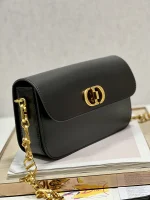 Dior 30 Montaigne 黑色小牛皮斜挎包小號PM-M9260：圖片 4