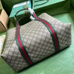 GUCCI GUCCI Lido中號米棕帆布托特包-763287：圖片 4