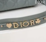 Dior Lady 淡藍羊皮斜挎包小號PM-M0538：圖片 8
