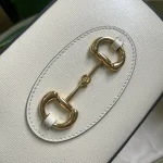 GUCCI Horsebit 1955小號黑色皮革肩揹包-760196：圖片 6