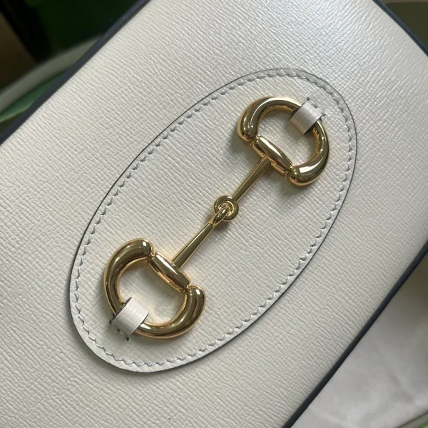 GUCCI Horsebit 1955小號黑色皮革肩揹包-760196：圖片 6