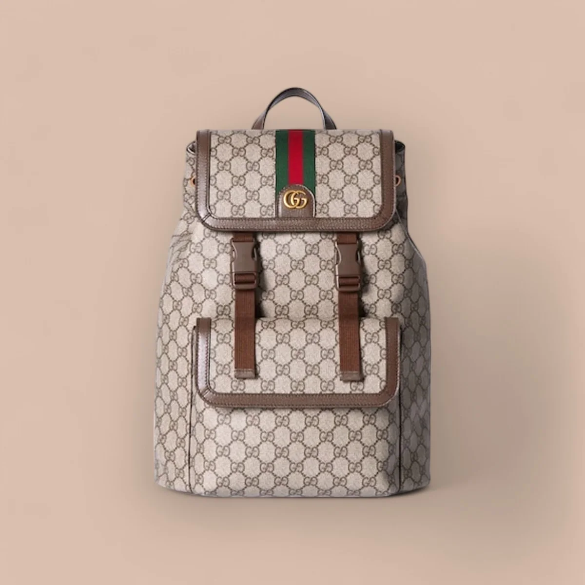 GUCCI Ophidia小號米棕帆布背包-792114 1 GUCCI Ophidia小號米棕帆布背包-792114