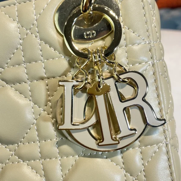 Dior Lady mini 綠色羊皮斜挎包mini-M0505：圖片 8