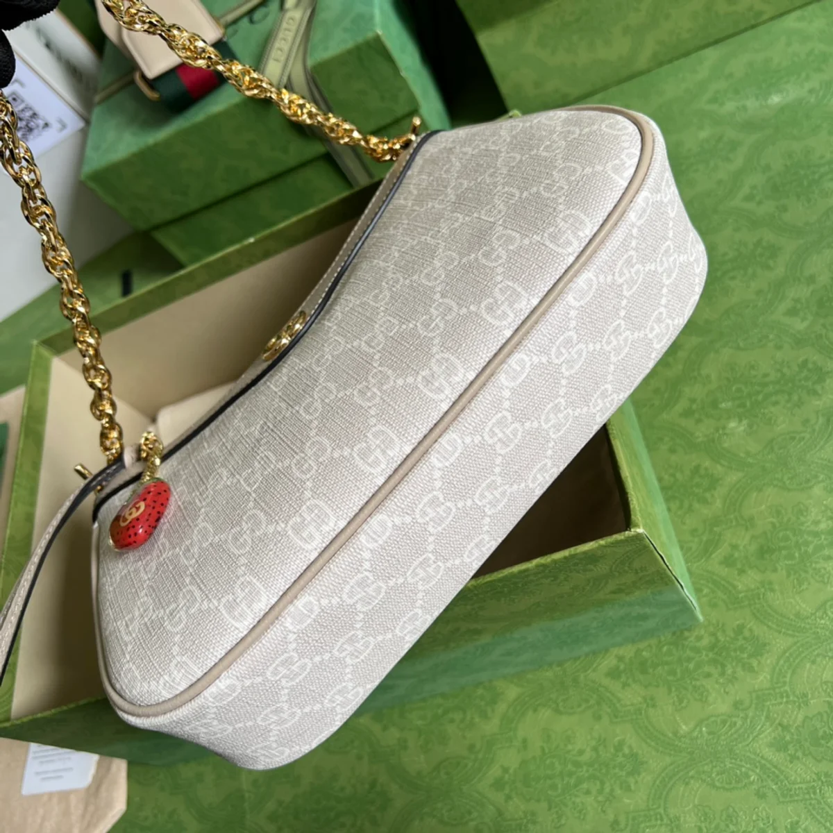 GUCCI Ophidia米棕帆布斜背包-735132 4 GUCCI Ophidia米棕帆布斜背包-735132