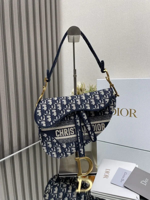 Dior Saddle 藍色單肩包中號MM-M0446：圖片 2