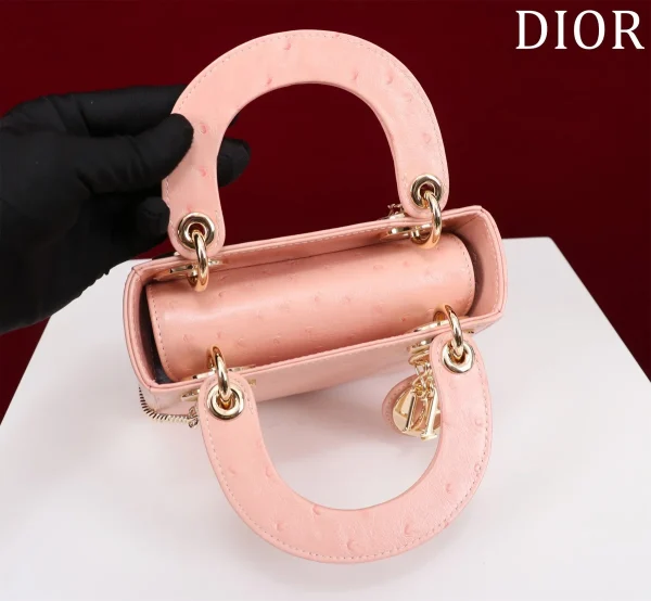 Dior Lady mini 粉色斜挎包mini-M0505：圖片 6