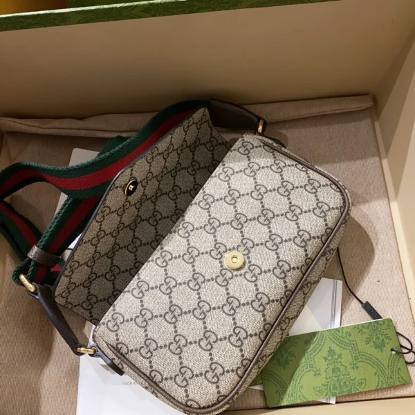 GUCCI Ophidia米燕帆布斜挎包-764961：圖片 7