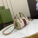 GUCCI Ophidia紅色帆布手提包-781490：圖片 3