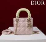 Dior Lady 迷你粉色羊皮斜挎包迷你-M0505：圖片 2