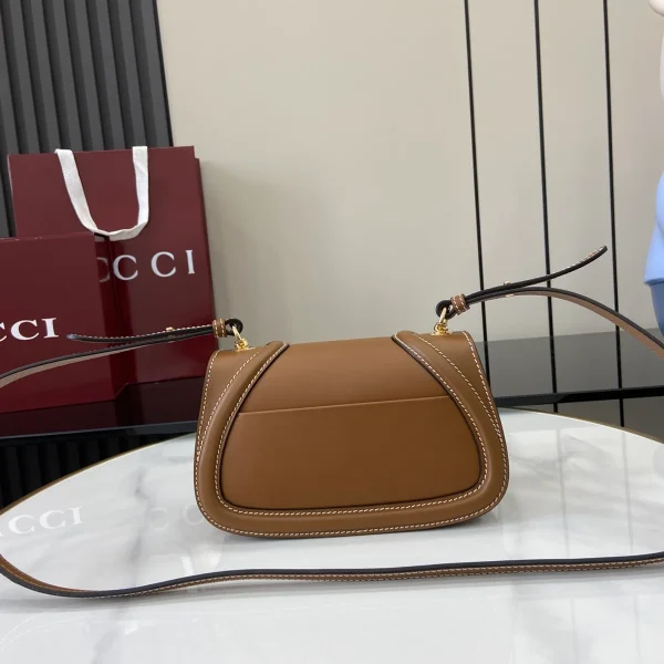 GUCCI Blondie迷你米棕帆布斜背包-815700：圖片 4