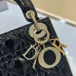 Dior Lady mini 黑色羊皮斜挎包mini-M0505：圖片 6