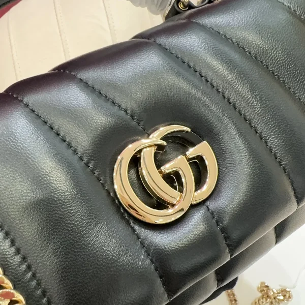 GUCCI GG Milano迷你紅色皮革手挽包-806017：圖片 4
