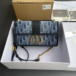 Dior 30 Montaigne 藍色單肩包小號PM-Monta：圖片 2