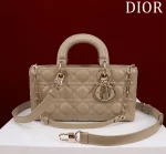 Dior Lady 沙色羊皮斜挎包中號MM-M0540：圖片 2