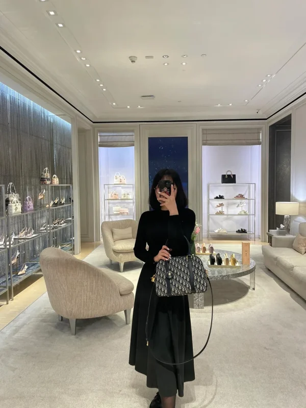 Dior D-Vibe 藍色斜挎包中號MM-M1341：圖片 9