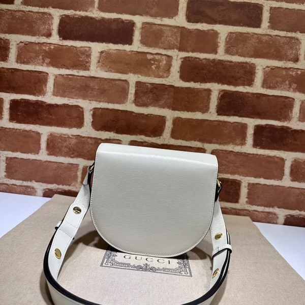 GUCCI Horsebit 1955迷你黑色皮革肩揹包-760191：圖片 4
