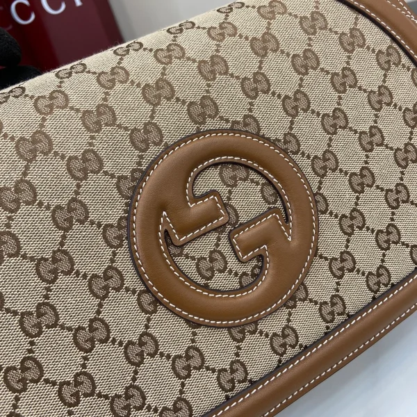 GUCCI Blondie中號黑色皮革手挽包-815716：圖片 9