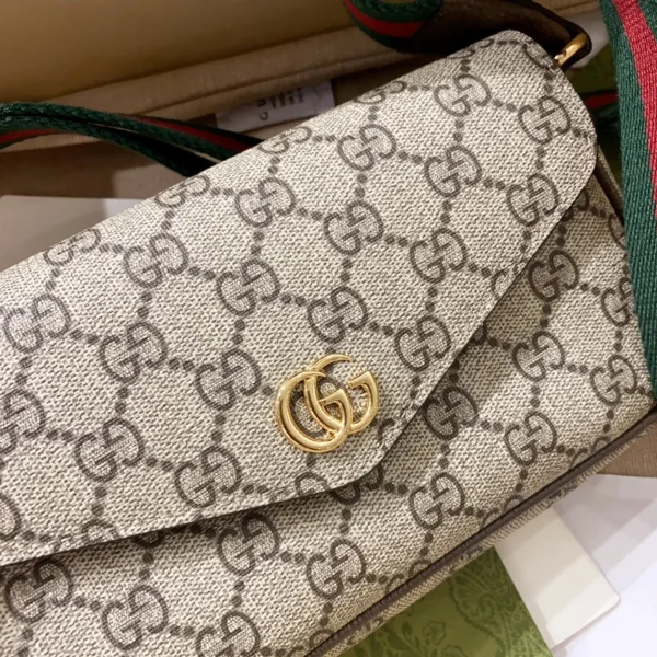 GUCCI Ophidia米燕帆布斜挎包-764961：圖片 4