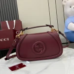 GUCCI Blondie小號黑色皮革手挽包-815714：圖片 2