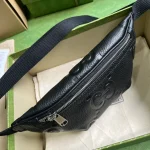 GUCCI Jumbo GG小號黑色皮革斜揹包-658582：圖片 8
