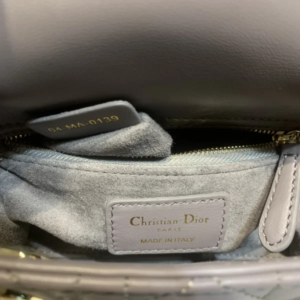 Dior Lady MINI 灰色羊皮斜挎包MINI-M0505：圖片 10